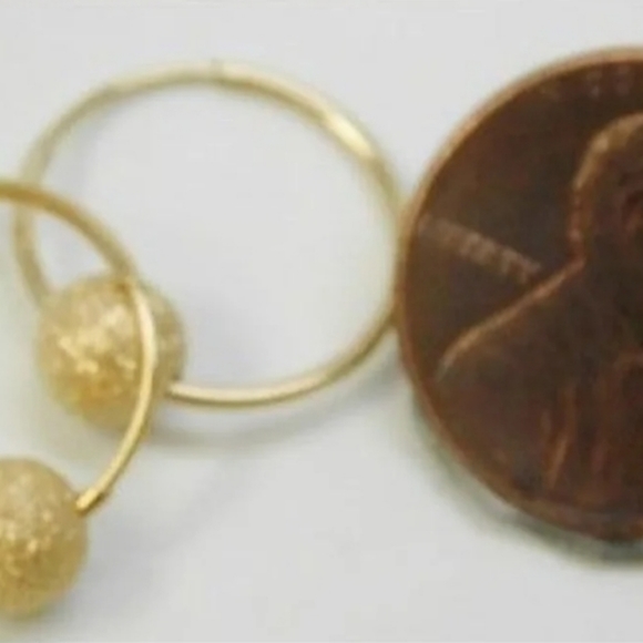 14k hoop earrings - Picture 7 of 9